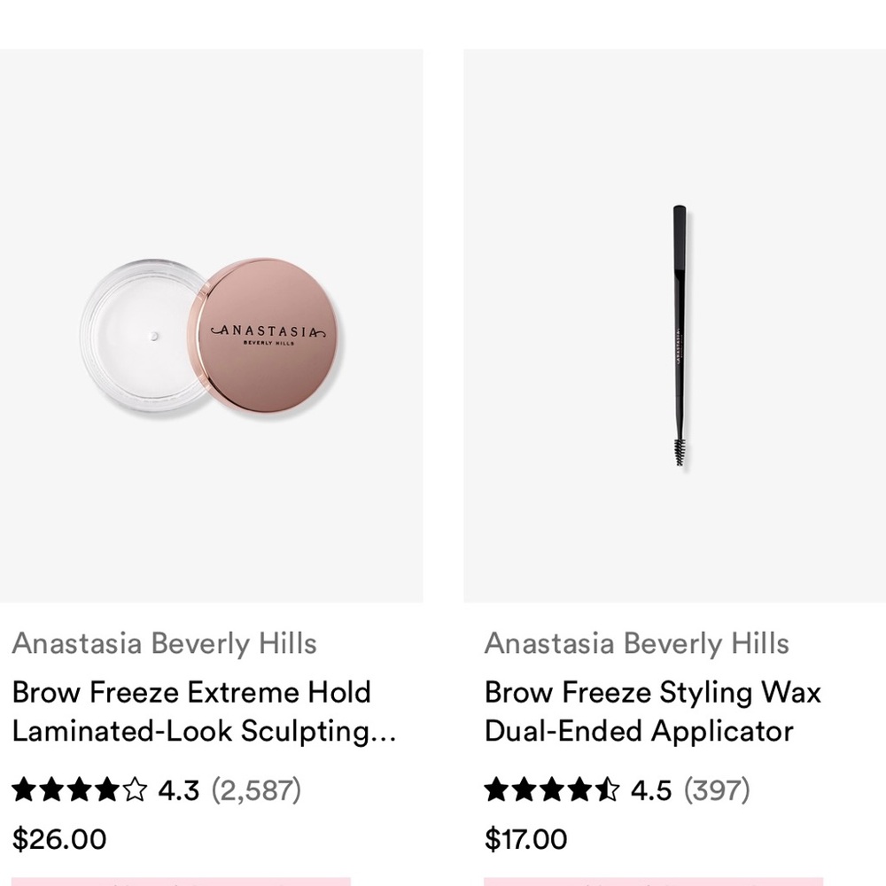 Anastasia Beverly Hills brow freeze gel & brush applicator